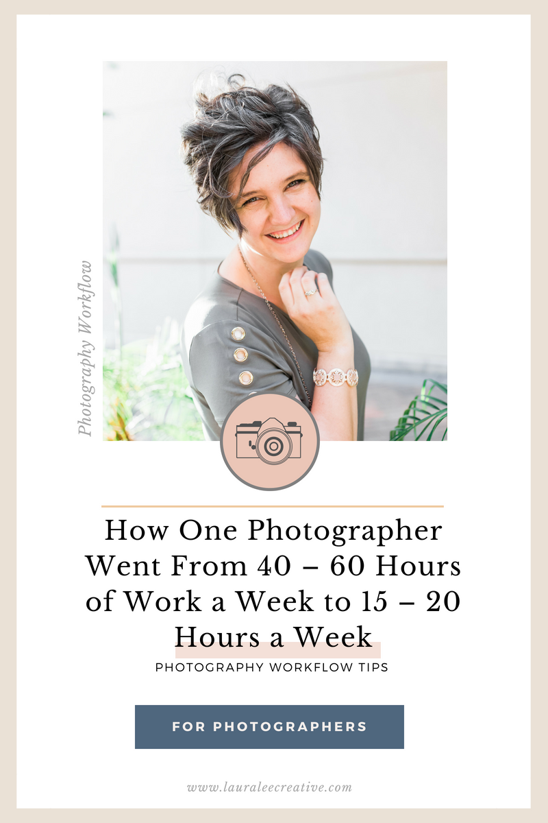 How one photographer went from 40-60 hours of work a week to 15 - 20 hours a week